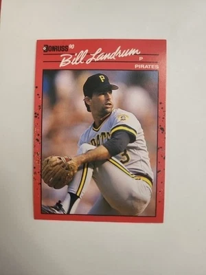 Vintage 1990 Donruss Bill Landrum Pittsburgh Pirates Baseball Trading Card 668 - Image 1 of 2