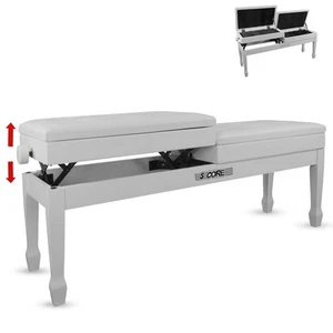 5 Core Duet Piano Bench 3.5 Inch Padded Cushioned Stool Wooden Musician Chair - Picture 1 of 11