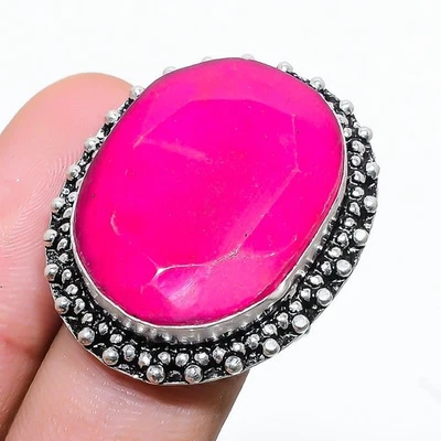 Ruby(Simulated) Gemstone Handmade 925 Sterling Silver Jewelry Ring Size 7 w018 - Image 1 of 2