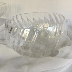 DARTINGTON CRYSTAL ( RIPPLE ) MEDIUM SALAD BOWL BD 287 / 2 - Picture 1 of 10