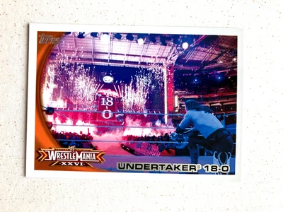 Undertaker 2010 Topps WWE #73 Undertaker 18-0 at WrestleMania - Image 1 of 2