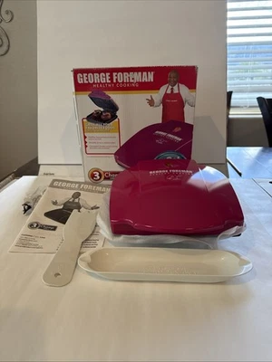 George Foreman Champ Grill - Caja Usada Color Rosa ¡NUEVA! Foto 1 de 4