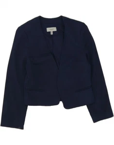 COAST Womens Open Blazer Jacket UK 10 Small Navy Blue Acetate DF45 - Picture 1 of 3