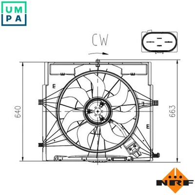 FAN ENGINE COOLING 47920 FOR OM 654.920 2.0L OM651.950/958 2.1L 4cyl - Image 1 of 4