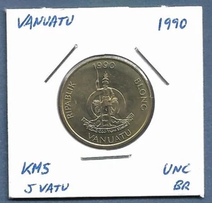 (DN) Vanuatu 5 Vatu 1990 KM-5 BU SC UNC - Picture 1 of 2
