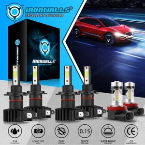 For BMW 320i xDrive 2013-2018 Combo LED Headlight Hi-Lo Fog Light Bulbs 6000K 6x - Picture 1 of 12