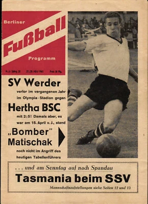 BL 64/65 Hertha BSC - SV Werder Bremen, 27.03.1965 - Klaus Matischak - Bild 1 von 4