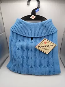 St. John's Bark Quality Pet Apparel - Medium Light Blue Dog Sweater - Picture 1 of 4