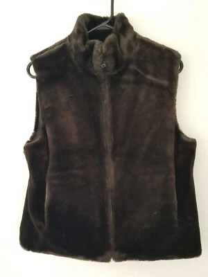 Chaleco reversible Blassport para mujer marrón imitación piel y microfibra pequeño cremallera completa Foto 1 de 4