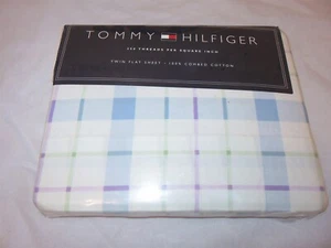 Tommy Hilfiger LAVENDER BLUES Twin flat sheet - Picture 1 of 3