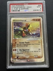 PSA 9 HITMONCHAN ex #98 holo - EX Ruby & Saphire 2003 Pokemon Card! - Picture 1 of 7