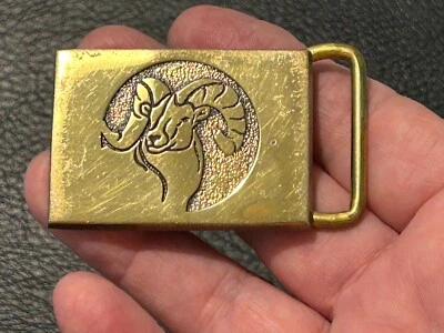 RAM BELT BUCKLE, Solid Bronze, by Steven L. Knight, USA - Image 1 of 4