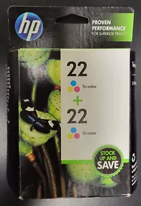 HP 22 Tri-Color Tintenpatrone - Doppelpack - Garantie abgelaufen - Bild 1 von 4