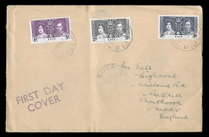 FIJI 1937 : Coronation on a Selfridges First Day Cover - Picture 1 of 2
