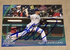 Ryan Castellani SIGNED 2017 Hartford Yard Goats Card Colorado Rockies RC Auto