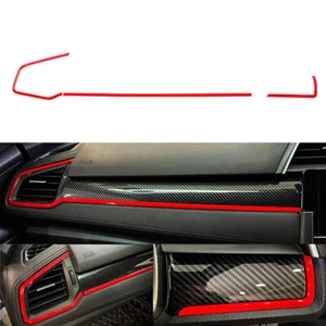 Striscia telaio cruscotto centrale console 3 pezzi per Honda Civic 10a gen 16-2021 - Foto 1 di 10