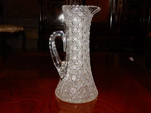 ANTIKER AMERIKANISCHER BRILLANTSCHLIFF GLAS GROSSER KRUG 2 - Bild 1 von 6