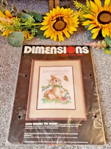 Vintage Dimensions Stamped Cross Stitch Kit NEW Love Warms The Heart 3071 Rabbit - Bild 1 von 5