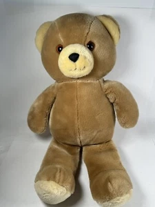 Dakin Vintage Plush Teddy Bear Brown Tan 1988 18” Stuffed Animal Toy - Picture 1 of 11