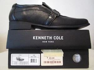 Kenneth Cole Big Boys Magic News Casual Dress Slip On Loafers Black Size 6.5 - Picture 1 of 6