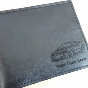 Billetera de cuero grabado Nissan Skyline R34 GT-R (regalo de mercancía presente GTR) - Imagen 1 de 5