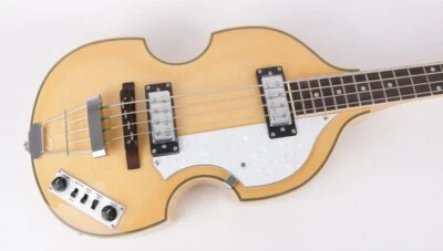 Four 4 String Yellow  Electric Bass Guitar Rosewood Fingerboard Hollow Body - Image 1 of 4