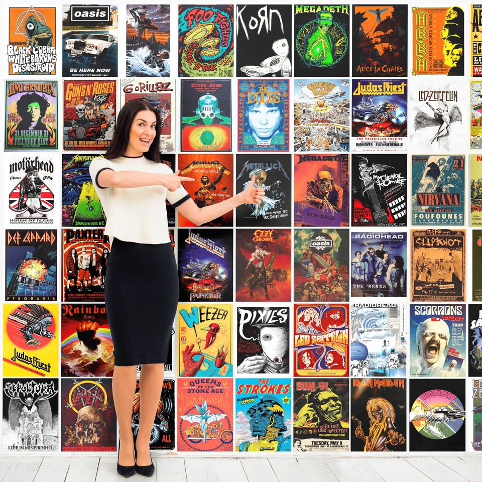 ROCK MUSIC CONCERT POSTERS VINTAGE PRINTS GIG RETRO A4 A5 FULLY LAMINATED VOL 4 - Image 1 of 1