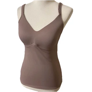 Rhonda Shear Sz M Brown Shapewear Top Shirt Sleeveless Cami Form Fitting - Picture 1 of 15