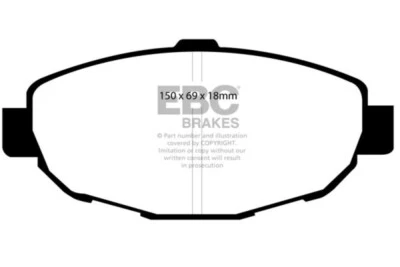 EBC for 99-01 Lexus SC300 3.0 Redstuff Front Brake Pads - ebcDP31007C - Image 1 of 4