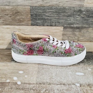 Zapatos para mujer Betsey Johnson Sidny talla 10 M plataforma multi floral estrás - Imagen 1 de 12