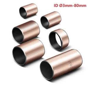 SF-1 SELF LUBRICATING COMPOSITE BEARING BUSHING SLEEVE STEEL BEAR ID Ø3mm-80mm - Picture 1 of 8