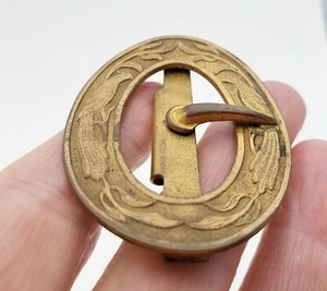 Brass Buckle  Bird Oval  Belts Crafts Sewing Vintage Finding - Picture 1 of 10