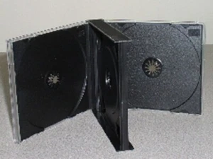 3 PCS 21MM MULTI-3 TRIPLE CD CASES W/ BLACK TRAY- 3CD FREE USPS SHIPPING - Picture 1 of 1