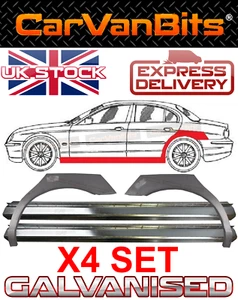 ARCO DE RUEDA TRASERA PARA JAGUAR S-TYPE CCX 99-07 X2 + PANEL DE REPARACIÓN DE ÓXIDO X2 UMBRALES - Imagen 1 de 16
