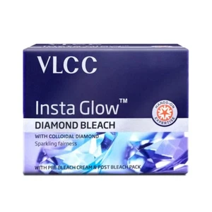 VLCC Insta Glow Diamond Bleach 60g With Diamond Powder For Sparkling Fairness - Picture 1 of 5