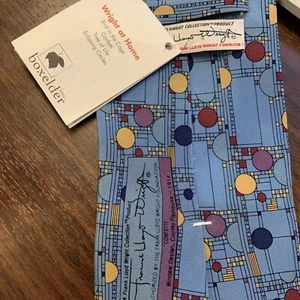 NEW Frank Lloyd Wright Collection Confetti Silk Tie ART DECO BLUES - Picture 1 of 4