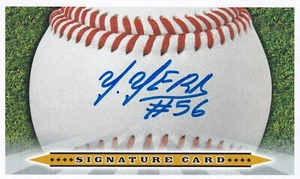 YOENNIS YERA SIGNED AUTO'D 3X5 SIGNATURE CARD WBC CUBA OLMECAS INDEX CARD IC - Picture 1 of 3