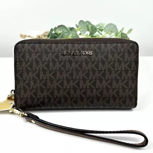 Michael Kors Cartera Jet Set Viaje Mujer Marrón/Dorado Cartera MK - Imagen 1 de 9