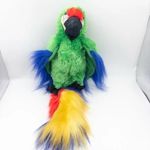 Folkmanis Green Macaw Parrot Full Body Realistic Plush Puppet 12" CLEAN - Picture 1 of 6