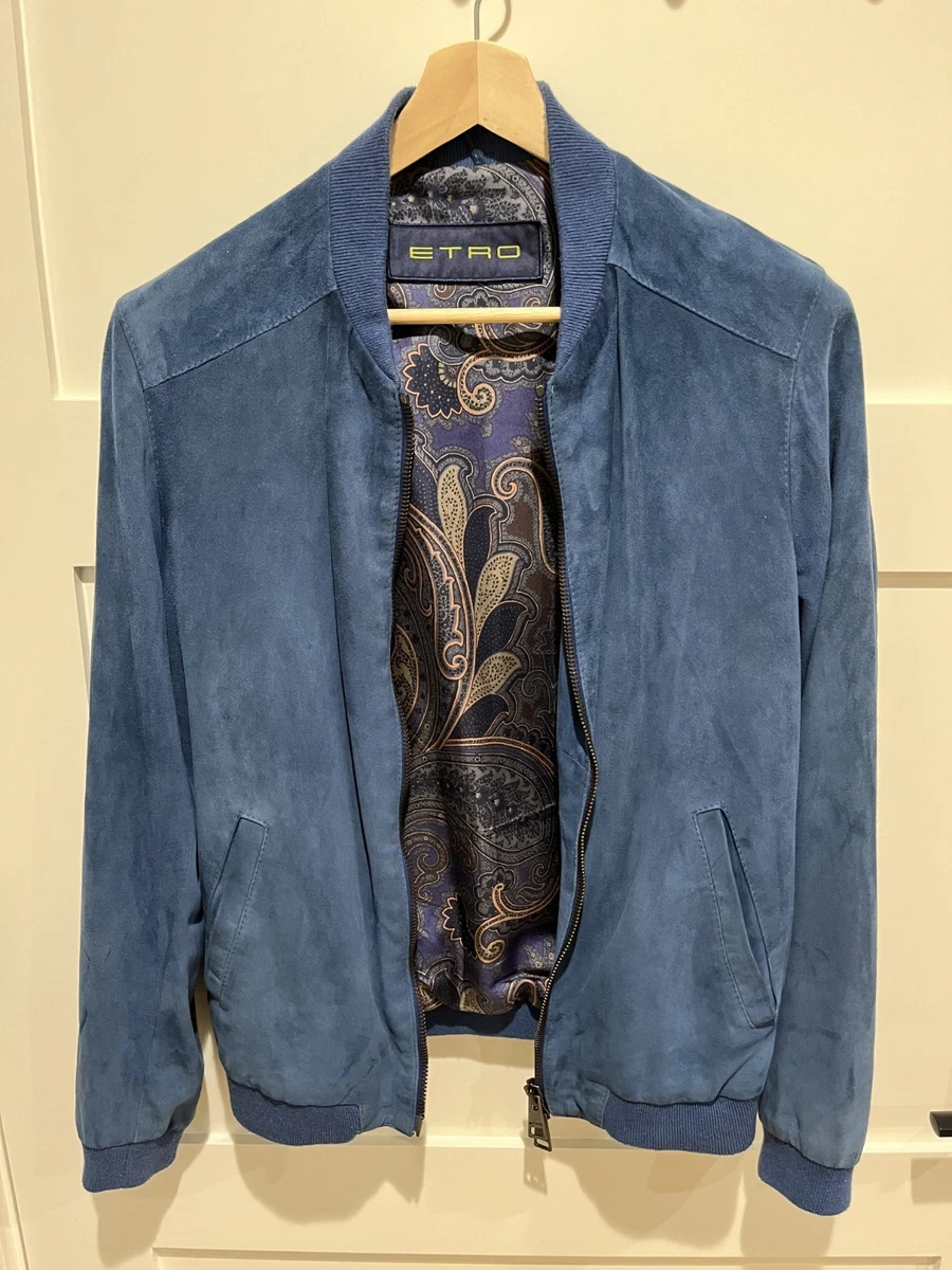 ETRO 蓝色外套、夹克、背心男士| eBay