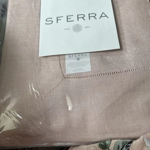 SFERRA REECE PURE LINEN, METALLIC GOLD Petal, TABLECLOTH 66x86 Oblong 1 Pc 1640 - Picture 1 of 5