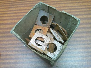 2 - Vintage 1" ID Heavy Duty Taper Plate Washers. 5 DEG - Made in England. - Picture 1 of 4