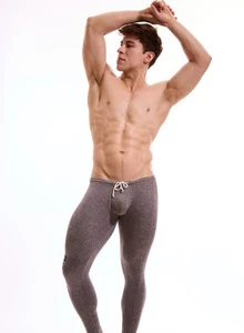 Mallas deportivas de pista N2N TS28 para hombre - gris jaspeado medio nuevas con etiquetas - Imagen 1 de 5