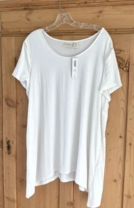 New $69 Zenergy By Chico’s Cap Sleeve White Meghan Shirt Top NWT sz 3 = XL - Picture 1 of 6