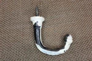 Old Coat Hook Under Shelf Heavy Duty Acorn Tip Vintage School House Rustic Iron - Picture 1 of 10