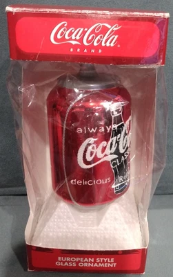 Adorno de vidrio estilo europeo Always Coca-Cola (en caja original) Foto 1 de 4