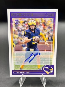 2024 Score Football J.J. McCarthy RC Auto Minnesota Vikings Auto #304 - Picture 1 of 2