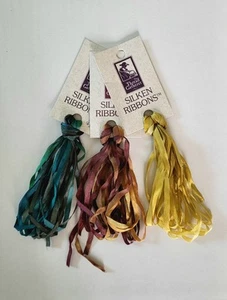 Thread Gatherer Silken Ribbons 4mm 4yd | Mixed Lot of 3 - Picture 1 of 2