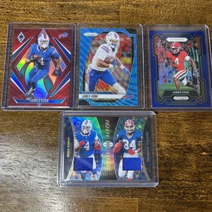 2024 Panini Football James Cook 4 Card #’d Lot W/ Patch Card Buffalo Bills - Bild 1 von 14