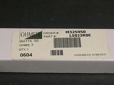 Ohmite L50J3R0E Through Hole Resistor, Wirewound, 3 ohm, 1.625 kV, 50 W, ± 5%, L - Изображение 1 из 2
